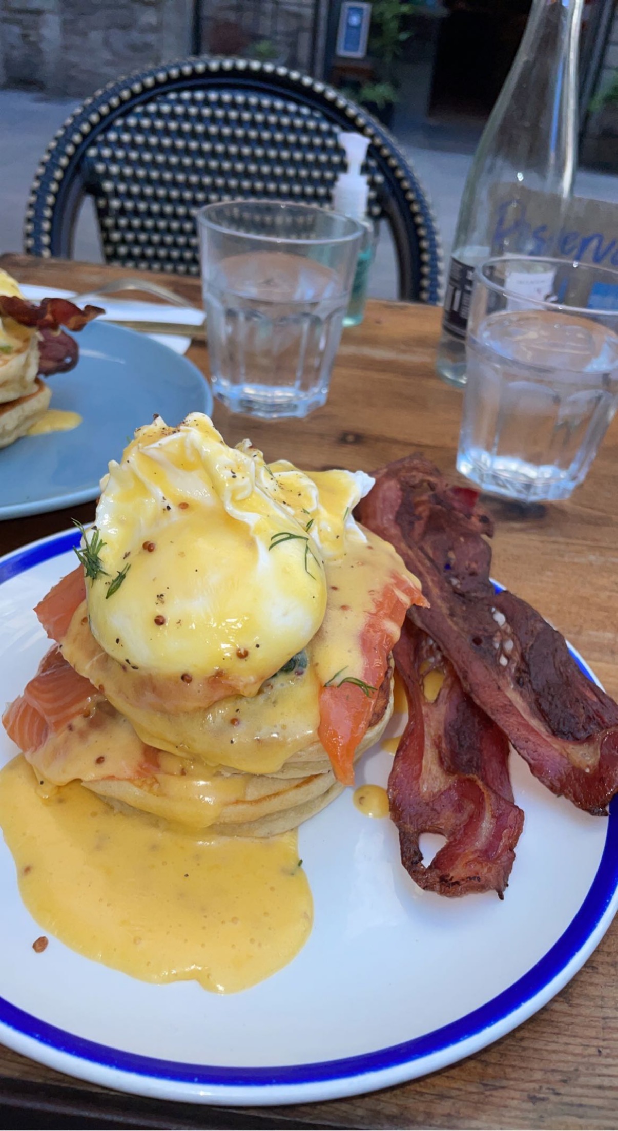 Two unique Eggs Benedict